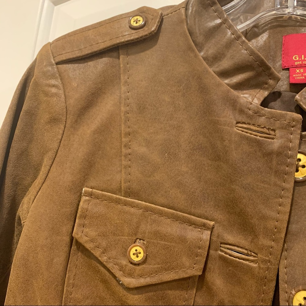 G.I.L.I. Brown Leather Jacket - Picture 2 of 9